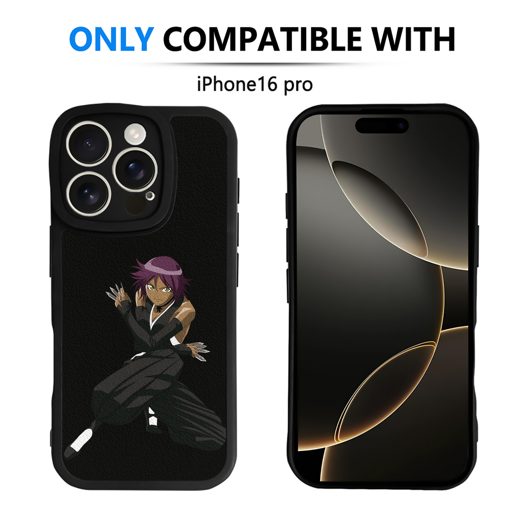 （画像用） ブリーチ 四楓院 夜一（しほういん よるいち） BLEACH Shihouin Yoruichi 【iPhone 16シリーズ対応】シリコンスマホケース（レザー調） 材質：シリコン